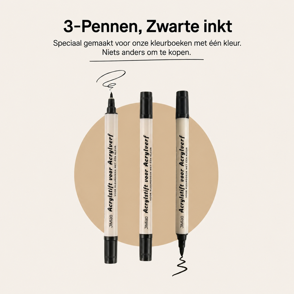 3 Stiften met Dubbele Punt